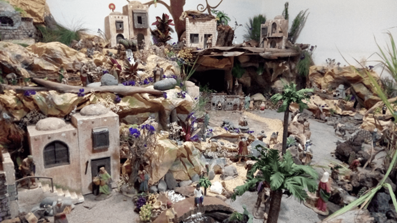 Nacimiento elaborado por el personal del CAI Santa Rosalía de Telde (Foto TA)